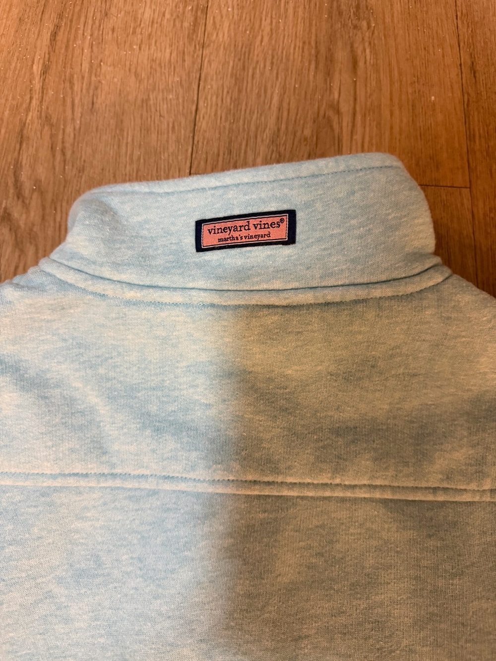 Vineyard Vines Women's Shep Shirt 1/4 Zip Pullover – Large – Light Blue - Picture 9 of 9